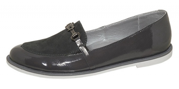 Туфли Лель лоферы для девочки т.серый м 5-1508 т.серый